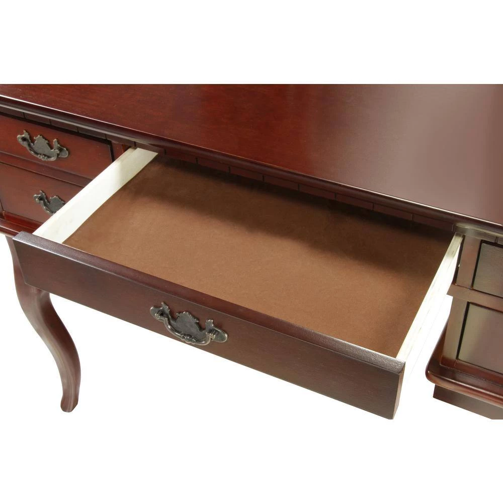 Talia 2-Piece Cherry Antique Drawer Pull Vanity Set by Furniture of America 3 Talia 2-Piece Cherry Antique Drawer Pull Vanity Set by Furniture of America - Image 3