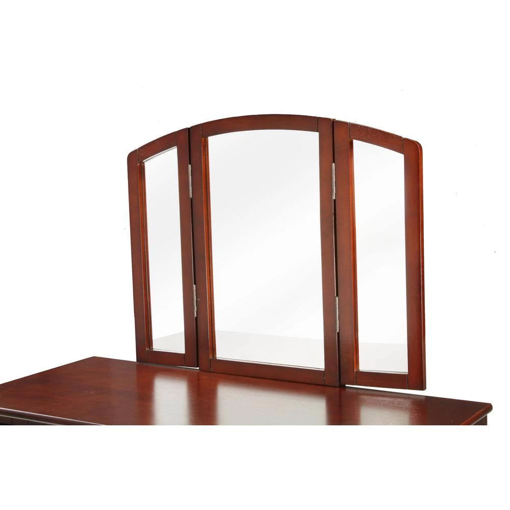 Talia 2-Piece Cherry Antique Drawer Pull Vanity Set by Furniture of America 5 Talia 2-Piece Cherry Antique Drawer Pull Vanity Set by Furniture of America - Image 5