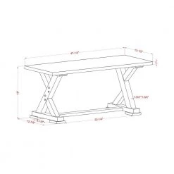Beardsley Chestnut and Antique White Dining Bench (18.13 in. H x 47.25 in. W x 13.63 in. D) by Furniture of America 10 Beardsley Chestnut and Antique White Dining Bench (18.13 in. H x 47.25 in. W x 13.63 in. D) by Furniture of America -Furniture of America Sales Store chestnut and antique white furniture of america dining benches idf 3167cn bn 76 1000