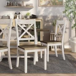 Beardsley Chestnut and Antique White Wood Dining Chair (Set of 2) by Furniture of America 13 Beardsley Chestnut and Antique White Wood Dining Chair (Set of 2) by Furniture of America -Furniture of America Sales Store chestnut and antique white furniture of america dining chairs idf 3167cn sc 31 1000