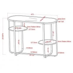 Thaler 42 in. Chrome and Clear Oval Glass Console Table with 2 Shelves by Furniture of America 12 Thaler 42 in. Chrome and Clear Oval Glass Console Table with 2 Shelves by Furniture of America -Furniture of America Sales Store chrome and clear furniture of america console tables idf 4280crm s 76 1000