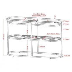 Castano 48 in. Chrome and Clear Oval Glass Console Table with Shelf by Furniture of America 12 Castano 48 in. Chrome and Clear Oval Glass Console Table with Shelf by Furniture of America -Furniture of America Sales Store chrome and clear furniture of america console tables idf 4287crm s 76 1000