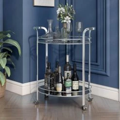 Stan Chrome Serving Cart With Mirrored Shelves by Furniture of America 9 Stan Chrome Serving Cart With Mirrored Shelves by Furniture of America -Furniture of America Sales Store chrome furniture of america bar carts idf ac228 31 1000