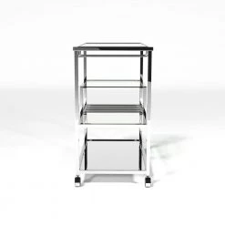 Daves Chrome Serving Cart with Stemware Rack by Furniture of America 6 Daves Chrome Serving Cart with Stemware Rack by Furniture of America -Furniture of America Sales Store chrome furniture of america bar carts idf ac242 c3 1000