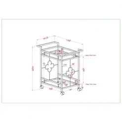 Poloso 2-Shelf Chrome Serving Cart by Furniture of America 8 Poloso 2-Shelf Chrome Serving Cart by Furniture of America -Furniture of America Sales Store chrome furniture of america bar carts idf ac299 76 1000