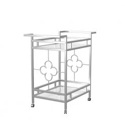 Poloso 2-Shelf Chrome Serving Cart by Furniture of America 7 Poloso 2-Shelf Chrome Serving Cart by Furniture of America -Furniture of America Sales Store chrome furniture of america bar carts idf ac299 c3 1000