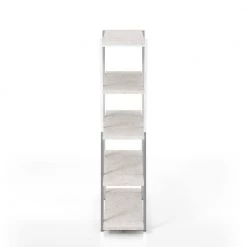 72 in. Chrome Metal 5-shelf Accent Bookcase with Adjustable Shelves by Furniture of America -Furniture of America Sales Store chrome furniture of america bookcases bookshelves idf ac535crm 1f 1000