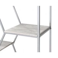 72 in. Chrome Metal 7-shelf Etagere Bookcase with Open Back by Furniture of America -Furniture of America Sales Store chrome furniture of america bookcases bookshelves idf ac595crm c3 1000