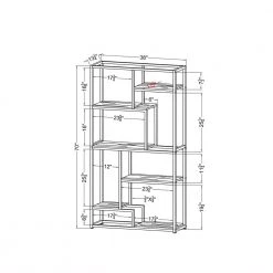 Bowynne 70.25 in. Chrome Steel 6-Shelf Standard Bookcase by Furniture of America 14 Bowynne 70.25 in. Chrome Steel 6-Shelf Standard Bookcase by Furniture of America -Furniture of America Sales Store chrome furniture of america bookcases bookshelves idf ac6264crm 76 1000