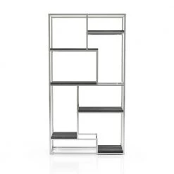 Bowynne 70.25 in. Chrome Steel 6-Shelf Standard Bookcase by Furniture of America 10 Bowynne 70.25 in. Chrome Steel 6-Shelf Standard Bookcase by Furniture of America -Furniture of America Sales Store chrome furniture of america bookcases bookshelves idf ac6264crm c3 1000