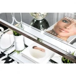 Innedia 47.25 in. Chrome Rectangle Glass Coffee Table by Furniture of America -Furniture of America Sales Store chrome furniture of america coffee tables idf 4166crm c 44 1000