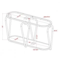 Orrum 48 in. Chrome Oval Glass Console Table by Furniture of America -Furniture of America Sales Store chrome furniture of america console tables idf 4133crm s 76 1000