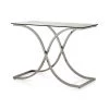 Kharmony 48 in. Chrome Rectangle Glass Console Table by Furniture of America