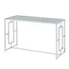 Tedmon 48 in. Chrome Rectangle Glass Console Table with Ripples Pattern Top by Furniture of America