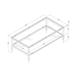 Harlyenne 48 in. Clear and Silver Rectangle Glass Coffee Table by Furniture of America -Furniture of America Sales Store clear and chrome furniture of america coffee tables idf 4162crm c 76 1000