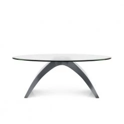 Glennda 48 in. Clear/Gray Large Oval Glass Coffee Table by Furniture of America 10 Glennda 48 in. Clear/Gray Large Oval Glass Coffee Table by Furniture of America -Furniture of America Sales Store clear and gray high gloss furniture of america coffee tables idf 4042gy c 4f 1000