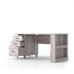 Muskalone 59.06 in. Rectangular Coastal White Wood 3-Drawer Writing Desk with Storage by Furniture of America 20 Muskalone 59.06 in. Rectangular Coastal White Wood 3-Drawer Writing Desk with Storage by Furniture of America -Furniture of America Sales Store coastal white furniture of america computer desks ynj 2054c34 44 1000