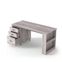 Muskalone 59.06 in. Rectangular Coastal White Wood 3-Drawer Writing Desk with Storage by Furniture of America 16 Muskalone 59.06 in. Rectangular Coastal White Wood 3-Drawer Writing Desk with Storage by Furniture of America -Furniture of America Sales Store coastal white furniture of america computer desks ynj 2054c34 77 1000