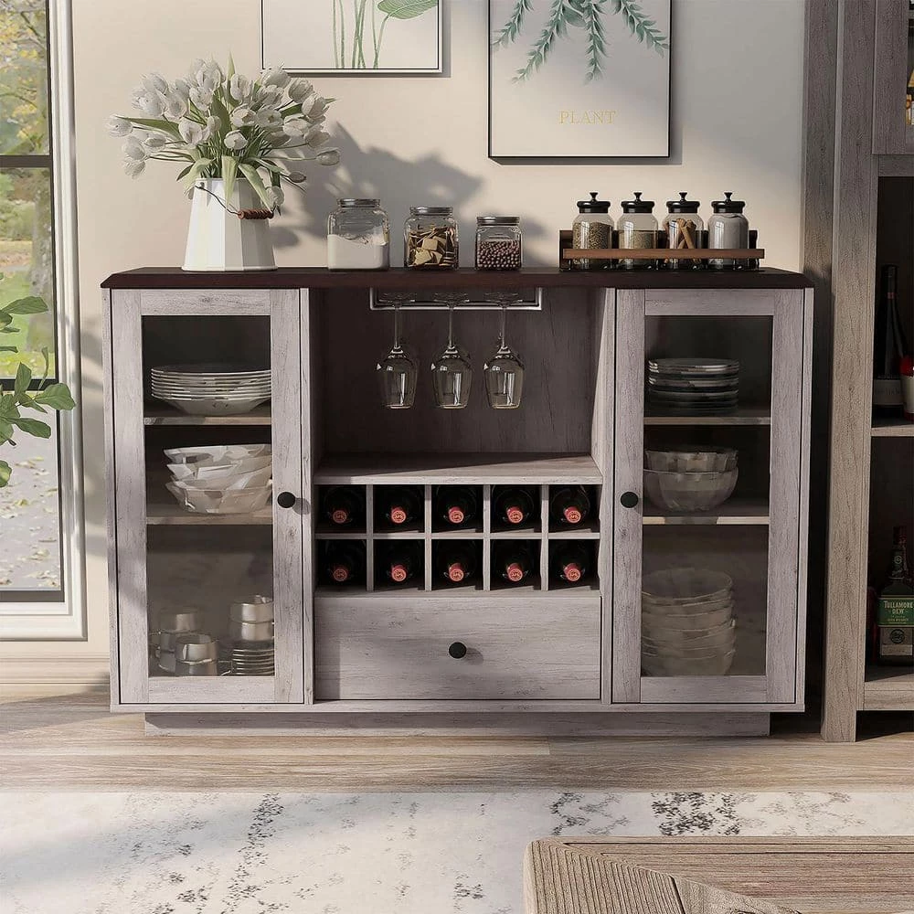 Elmiran Coastal White Buffet with 4 Shelves by Furniture of America 9 Elmiran Coastal White Buffet with 4 Shelves by Furniture of America - Image 9