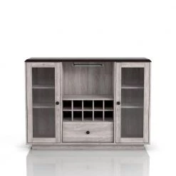 Elmiran Coastal White Buffet with 4 Shelves by Furniture of America