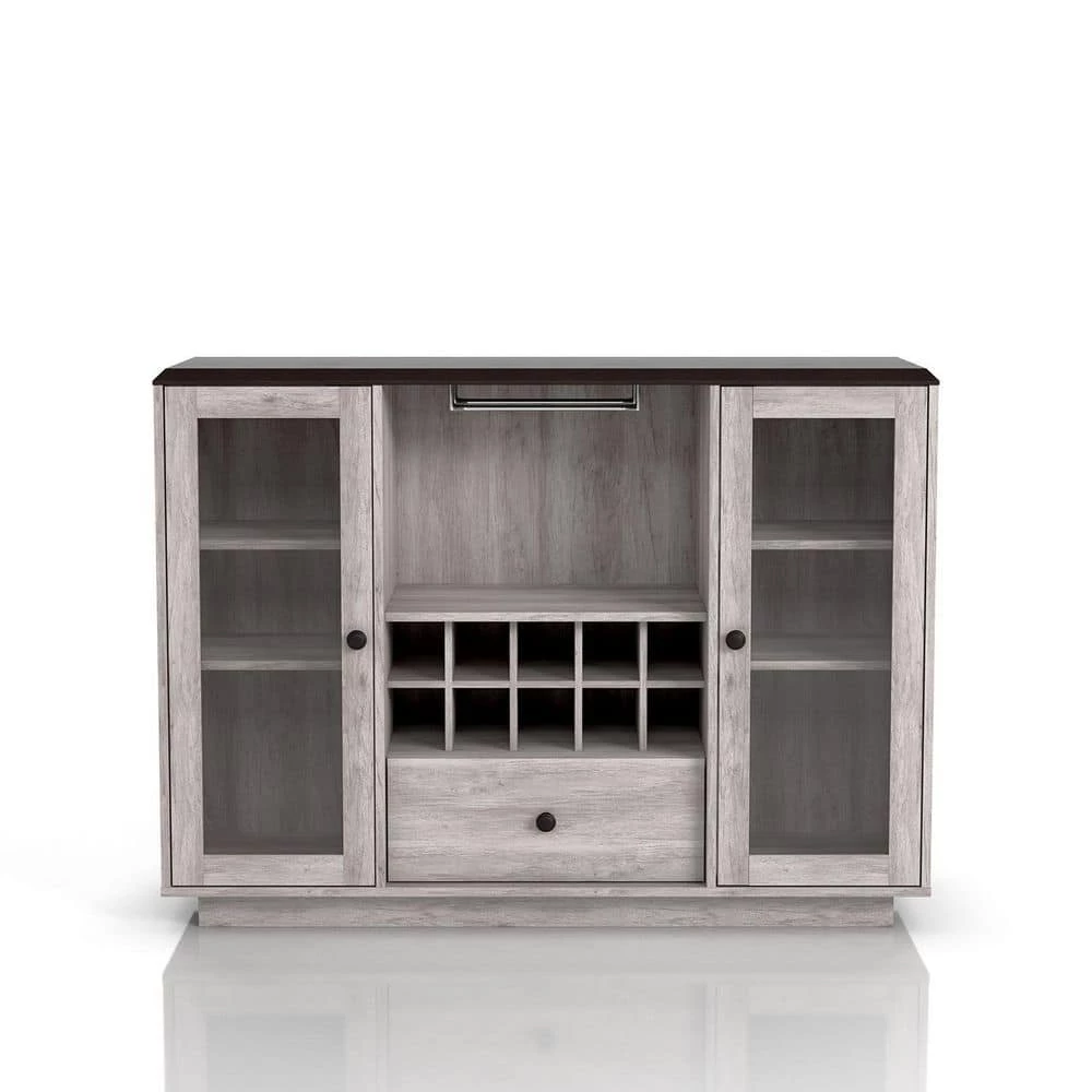 Elmiran Coastal White Buffet with 4 Shelves by Furniture of America 1 Elmiran Coastal White Buffet with 4 Shelves by Furniture of America