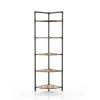 63.75 in. Copper Metal 5-shelf Corner Bookcase by Furniture of America