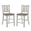 Rhysdee Cremini Brown and Antique White Wood Counter Height Dining Chair (Set of 2) by Furniture of America