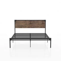 Ashlynd Dark Brown and Brown California King Platform Bed by Furniture of America