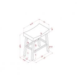 Renata Dark Cherry 24 in. H Rubber Wood Bar Stool (Set of 2) by Furniture of America -Furniture of America Sales Store dark cherry furniture of america bar stools idf br365ch 1f 1000