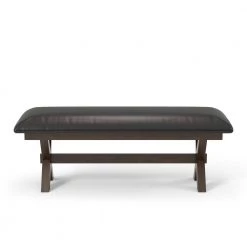 Paramus Dark Cherry Leather Cushion Dining Bench by Furniture of America 11 Paramus Dark Cherry Leather Cushion Dining Bench by Furniture of America -Furniture of America Sales Store dark cherry furniture of america bedroom benches idf 3163bn 1f 1000