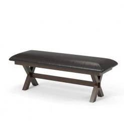 Paramus Dark Cherry Leather Cushion Dining Bench by Furniture of America 12 Paramus Dark Cherry Leather Cushion Dining Bench by Furniture of America -Furniture of America Sales Store dark cherry furniture of america bedroom benches idf 3163bn 44 1000