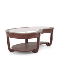 Lepita 51 in. Dark Cherry Large Specialty Glass Coffee Table with Shelf by Furniture of America -Furniture of America Sales Store dark cherry furniture of america coffee tables idf 4336c e1 1000