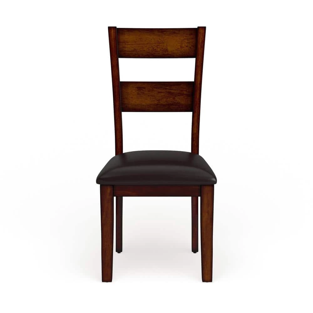 Yvetsia Dark Cherry Wood Padded Dining Chair (Set of 2) by Furniture of America 2 Yvetsia Dark Cherry Wood Padded Dining Chair (Set of 2) by Furniture of America - Image 2