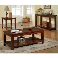 Liard 23.5 in. Dark Cherry Rectangle Wood End Table by Furniture of America -Furniture of America Sales Store dark cherry furniture of america end side tables idf 4107e 31 1000