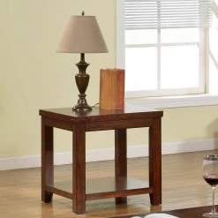 Liard 23.5 in. Dark Cherry Rectangle Wood End Table by Furniture of America -Furniture of America Sales Store dark cherry furniture of america end side tables idf 4107e 4f 1000