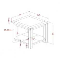Liard 23.5 in. Dark Cherry Rectangle Wood End Table by Furniture of America -Furniture of America Sales Store dark cherry furniture of america end side tables idf 4107e 76 1000