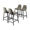 Joshitha 33.25 in. H Dark Gray and Gray Counter Height Chairs (Set of 4) by Furniture of America