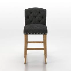 Brycentto 44.5 in. Dark Gray Low Back Wood Bar Stools (Set of 2) by Furniture of America -Furniture of America Sales Store dark gray furniture of america bar stools idf 3829f gy bc c3 1000