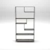 69 in. Dark Gray Wood 6-shelf Etagere Bookcase with Open Back by Furniture of America