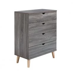Cordero II 4-Drawer Dark Gray Chest of Drawers (39.25 in. H x 31.25 in. W x 15.5 in. D) by Furniture of America