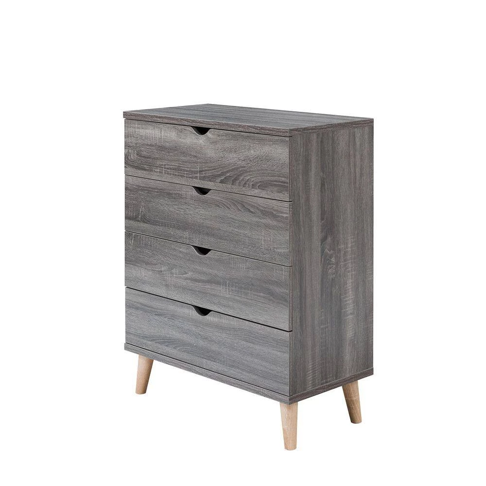 Cordero II 4-Drawer Dark Gray Chest of Drawers (39.25 in. H x 31.25 in. W x 15.5 in. D) by Furniture of America 4 Cordero II 4-Drawer Dark Gray Chest of Drawers (39.25 in. H x 31.25 in. W x 15.5 in. D) by Furniture of America - Image 4