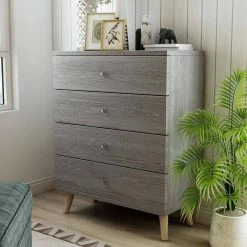 Cordero 4-Drawer Dark Gray Chest of Drawers (39.25 in. H x 31.25 in. W x 15.5 in. D) by Furniture of America -Furniture of America Sales Store dark gray furniture of america chest of drawers idi y2006c 31 1000