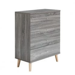 Cordero 4-Drawer Dark Gray Chest of Drawers (39.25 in. H x 31.25 in. W x 15.5 in. D) by Furniture of America