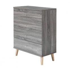 Cordero 4-Drawer Dark Gray Chest of Drawers (39.25 in. H x 31.25 in. W x 15.5 in. D) by Furniture of America -Furniture of America Sales Store dark gray furniture of america chest of drawers idi y2006c 77 1000