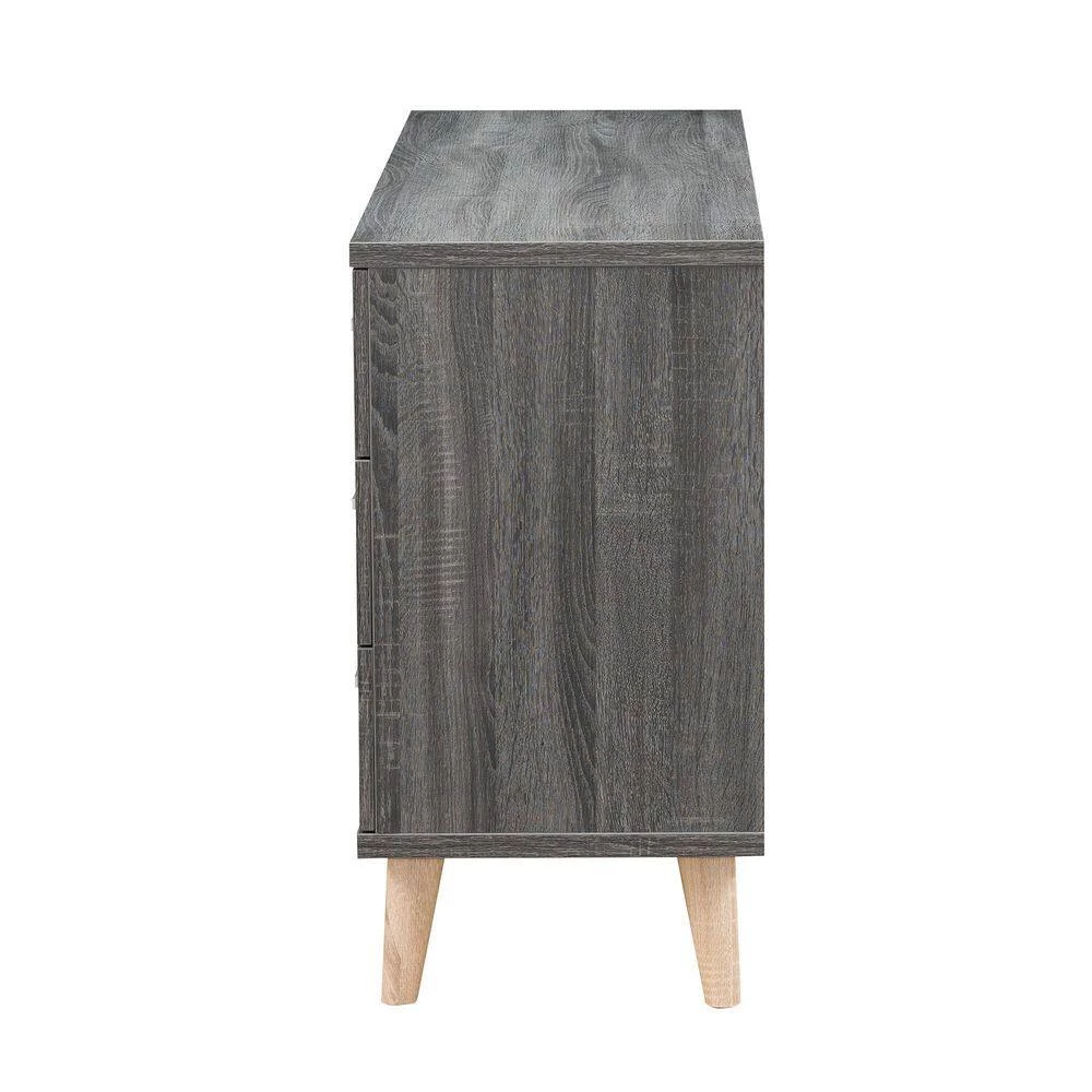 Fort Ordan 6-Drawer Dark Gray Dresser (29.5 in. H x 47 in. W x 15.5 in. D) by Furniture of America 4 Fort Ordan 6-Drawer Dark Gray Dresser (29.5 in. H x 47 in. W x 15.5 in. D) by Furniture of America - Image 4