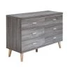 Fort Ordan 6-Drawer Dark Gray Dresser (29.5 in. H x 47 in. W x 15.5 in. D) by Furniture of America