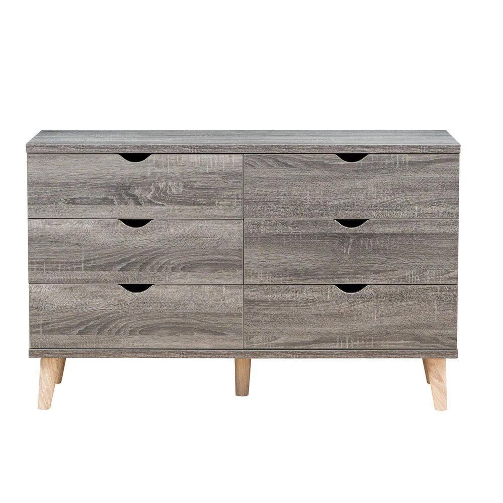 Fort Ordan II 6-Drawer Dark Gray Dresser (29.5 in. H x 47 in. W x 15.5 in. D) by Furniture of America 4 Fort Ordan II 6-Drawer Dark Gray Dresser (29.5 in. H x 47 in. W x 15.5 in. D) by Furniture of America - Image 4