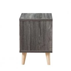 Kitzner 2-Drawer Dark Gray Nightstand (22 in. H x 20 in. W x 15.5 in. D) by Furniture of America -Furniture of America Sales Store dark gray furniture of america nightstands idi y2003a 1f 1000