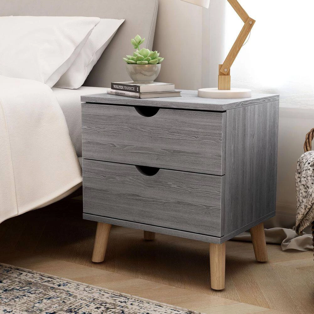 Kitzner II 2-Drawer Dark Gray Nightstand (22 in. H x 20 in. W x 15.5 in. D) by Furniture of America 7 Kitzner II 2-Drawer Dark Gray Nightstand (22 in. H x 20 in. W x 15.5 in. D) by Furniture of America - Image 7