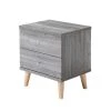 Kitzner III 2-Drawer Dark Gray Nightstand (22 in. H x 20 in. W x 15.5 in D) by Furniture of America